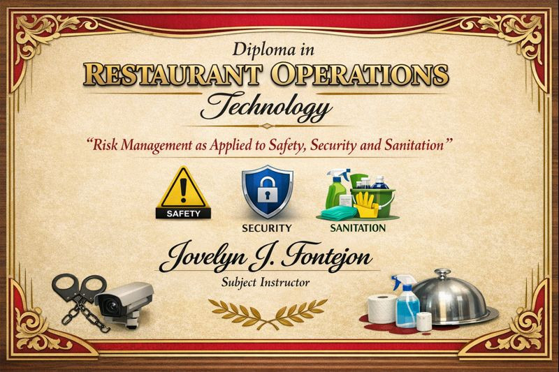 DROT: RISK MANAGEMENT AS APPLIED TO SAFETY, SECURITY, AND SANITATION